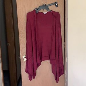 Long hooded cardigan